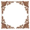 Unpainted Wood Carved 4 Pieces Carved Wood Veneer Corner Decoration for Background Wall Cabinet Doors 35 * 35cm