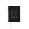 UO Academic Diary Week to View Starting September 2025 and Ends August 2026 Hard Cover Includes 127 Stickers Elastic Band and Index Tape Black