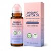 Uobafair Organic Castor Oil with Rose Quartz Roller 1.55 Fl Oz
