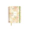 UO Bloom Week to View School Diary Starts in September 2025 and Ends August 2026 Hard Cover Includes 127 Stickers Elastic Band and Index Tape Flowers