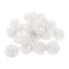 Uonlytech 20pcs White Polyester Pom Balls for DIY Hats and Crafts, 8cm Round Fuzzy Pompoms with Flexible Design and No-shed Texture, for Beanie Replacements and Christmas Party Hanging
