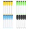 Uonlytech 40pcs Water Erasable Marker for Glass Board and Whiteboard with Brush Eraser, Plastic Portable Stone Writing Markers, Easy Erasability, Includes Blackboard Sponge Brush,