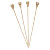 Uonlytech 4pcs Golden Plastic Flower Extension Poles Flexible and Twistable Flower Stems for DIY Handmade Plant Sticks and Crafting