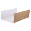Uonlytech 4pcs White Tri Fold Poster Boards 24x16 Inch Corrugated Paper Presentation Boards Lightweight Portable for School Projects Science Fairs and Exhibitions