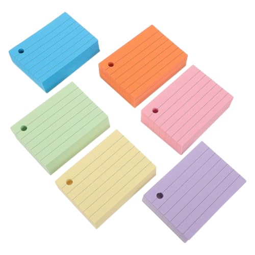 Uonlytech 600pcs Heavy Weight Index Cards with Punched Holes, Standard Size Paper Cards Featuring Smooth Writing Surface and Ample Space for Notes, Compatible with Ring Binders, for Exams