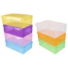 Uonlytech 7pcs Stackable Sneaker Organizer Box with Lid, Plastic Shoe Storage Boxes for Bedroom and Home, Convenient Shoe Storage Solution with Cover Random Color
