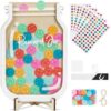 [Upgrade]Herda Magnetic Reward Jars for Kids with 54Pcs Smiley Tokens & 420 Holographic Star Stickers for Kids,Behavior Chart for Classroom,Reward Chart for Kids,Potty Training Chore Reward System