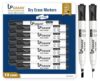 Upgrade Office Supply Dry Erase Markers, Black, Low Odor Ink, Chisel Tip, 12 Count