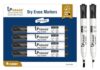 Upgrade Office Supply Dry Erase Markers, Black Low Odor Ink, Chisel Tip, 4 Count