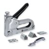 Upholstery Staple Gun Heavy Duty, DEWBIN 4 in 1 Stapler Gun with 2000 Staples, Manual Brad Nailer Power Adjustment Furniture Stapler Gun for Wood, Carpentry, Decoration DIY Staple Gun