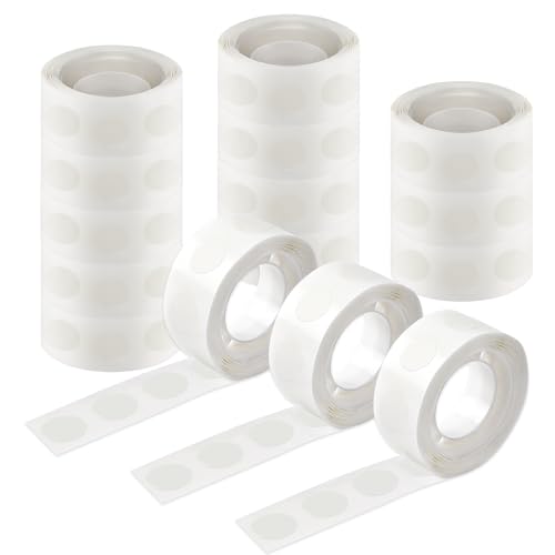 UPINS Glue Points Dots, 1500Pcs Balloon Glue Adhesive Dots Double Sided Removable Glue Tape Dots for Balloons Crafts Decoration, 15 mm