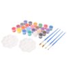 UPKOCH Acrylic Paint Set for 5ml Tubes with Portable Non-toxic Pigments Includes Mini Paint Brushes and Palette for Classroom and DIY Art Projects