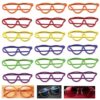 Upquzzfy 30 Pcs Glasses-Shaped Paper Clips Set, Multicolor Metal Cute Paperclips for School & Office - Perfect for Organizing Documents & Bookmarks & Decor (Glasses Shaped, 30)