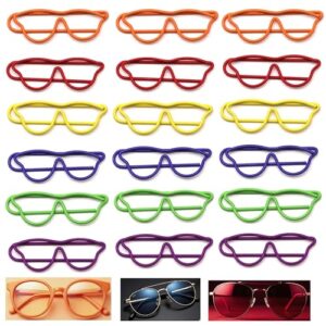Upquzzfy 30 Pcs Glasses-Shaped Paper Clips Set, Multicolor Metal Cute Paperclips for School & Office - Perfect for Organizing Documents & Bookmarks & Decor (Glasses Shaped, 30)