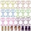 Upquzzfy 30 Pcs Goblet-Shaped Paper Clips Set, Multicolor Metal Cute Paperclips for School & Office - Perfect for Organizing Documents & Bookmarks & Decor (Goblet Shaped, 30)