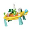 Uqezagpa Water Table for 1-3, Outdoor Water Play Table Toy with Electric Faucet Pump and Fishing Game, Frog Sensory for Backyard Activity (21x13 Inches)
