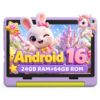 Urao Kids Tablet, Android 16 Tablet for Kids 10 inch with Case, 24GB RAM 64GB ROM 1TB TF Card Expandable for Toddler Children, Parental Control, Dual Camera, WiFi,Gift