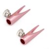 UrbanHui Makeup Pencil Sharpener Aluminum 2 Pcs Portable Eyebrow Lip Contour Tool Sturdy Construction Rose Gold