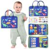 URMYWO Toddler Busy Board - Busy Book Montessori Toys Ages 3 and up - Preschool Learning Activities with Alphabet Number Animal, Educational Travel Toys Birthday Gifts for Kids