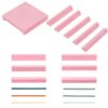 URROMA 6 Sizes Detachable Polymer Clay Tools,Pink Clay Strip Guide Adjustable Roller with Thickness Control for Jewelry Making DIY Bracelet Necklace Craft