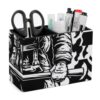 U.S.A Firefighter Fire Fighting Hero Desk Organizer PU Leather Caddy Holder