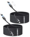 USB C Magnetic Charging Cable 240W [2Pack, 4ft] 24Pin USB C Magnetic Cable to USB C Fast Charger Data Cable, Magnetic Tip Fit All USB-C Cable for iPhone 17 16 15 Pro Max iPad MacBook, Sumsung,Laptop