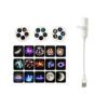 USB Flexible Moon Star Projector Night Light, Gooseneck LED Starry Sky Space Projection Lamp, Interchangeable Planet Slides Galaxy Ambience Light, Gift for Space Lovers & Kids