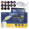 USB Powered Galaxy Projector Night Light with 13 Projection Films,USB Powered Star Projector for Bedroom Ceiling,Adjustable Focus & Rotating Design,Warm Ambient Light,Auto-Off Timer，with Plug：1 Set