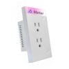 UseeLink Matter Smart Socket Outlet 16A 1850W 2 AC Individual switches Neutral Wire is Required hub is Required iOS/Android Works with HomeKit Alexa Google Home ETL Listed FCC Certified