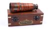 US HANDICRAFTS Handcrafted Brass Maritime Telescope with Wooden Box (Style 1)