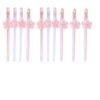 USHOBE 10pcs Gel Ink Roller Pens with Cherry Blossom Pendant Smooth Writing Plastic Pens for Study Notes and Scrapbooking Cute Color for Students