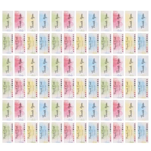 USHOBE 200pcs Behavior Reward Punch Cards for Classroom and Business Use, Cartoon Style Paper Punch Cards for Student Incentive, Reward System, and Behavior Management in Classroom Store