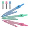 USHOBE 3 Sets Metal Circle Compasses for Examination Accurate Painting and Easy to Adjust Legs, Drawing Tool for School Students and Designers