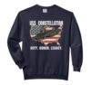 USS Constellation Aircraft Carrier Father Grandpa Veterans Comfort Colors Adult Sweatshirt