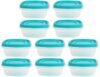 Utensilux Food Storage Containers, Rubber Maid, Green, 1.25 Cup Food Storage Containers, 20 Piece Set, Easy Find Lids, 10 Containers, 10 Lids