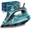 Utopia Home Premium Steam Clothes Iron - 1800W Sea Green NonStick Soleplate