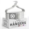 Utopia Home Velvet Hangers, White, 50 Pack