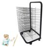 UWYTGF 4 Sizes Mobile Art Rack, Easy Classroom Prep, Ideal for Paintings, Organize & Transport Art Materials, Manipulatives, Puzzles, Art Rack Storage Organizer On Wheels,30-Layer,25