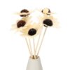 uxcell 5Pcs Flower Scent Diffuser Sticks, 9.4 Inch Natural Oil Aroma Reed Diffuser Stick with Aromatherapy Sun Flowers Decoration for Home Bathroom Meeting Room, White