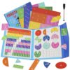 Uzqalifa Magnetic Fraction Demonstration Book, Magnetic Fraction Educational Puzzle with Tiles & Circles, Interactive Magnetic Math Learning Kit for Kids
