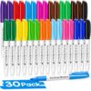 V-Opitos 30 Pack Fine Tip Dry Erase Markers - Bulk Whiteboard Erasable Markers in 15 Colors, Ideal for School Classroom Office Supplies, Non-Toxic & Easy Clean for White board