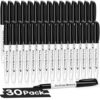 V-Opitos 30 Pack Fine Tip Dry Erase Markers - Bulk Whiteboard Erasable Black Markers, Ideal for School Classroom Office Supplies, Non-Toxic & Easy Clean for White board