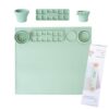 V2.0 Art Creator Silicone Craft Mat for Kids 15"x17" – Non-Stick, Waterproof & Easy to Clean, Collapsible Cleaning Brush, Removable Palette & Cups for Painting, Resin, Crafts, Clay & Playdough