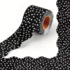 VABAMNA 50ft Black White Bulletin Board Borders, Wavy Dotted Bulletin Border Trim for Classroom Decor, School Home Office Party Decorations Preschool Kindergarden Wall & Door Decoration