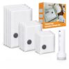 Vaca Pack, Cordless Travel Vacuum Bags with Pump, Vacuum Seal Bags for Clothing & Luggage, Airtight Compression Bags for Travel, Moving, RV & Dorm Storage，15PC (5S+5M+5L)