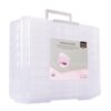 Vaessen Creative Photo Storage Box with Lid - 14.8 x 11.8 x 5.1" - 16 Cases of 6.7 x 4.7 x 1.3" - Clear Plastic Organiser for Sewing, Diamond Art, Small Accessories and Craft Supplies