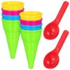 Vaguelly Ice Cream Play Set for Kids 2 Sets Beach Toys Sand Mold Cones & Scoops Scoop for Kids Toddlers Cone 11×5. 6×5. 6 Cm Random Colors