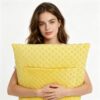 VAJOOCLL Sensory Pillow with 3D Textured Bumps – Calming Cushion for Stress Relief, Travel & Home Use (Yellow)