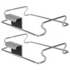 VALICLUD 2pcs Stainless Steel Trash Bag Holder with Burr-free Smooth Surface, Simple Shape Hanging Rack for Kitchens and Pantries, Silver Trash Bag Storage Organizer