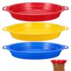 VALICLUD 3pcs Sand Sieve Fine Mesh Sand Sifter Toy Plastic Beach Prop Sifter for Seaside